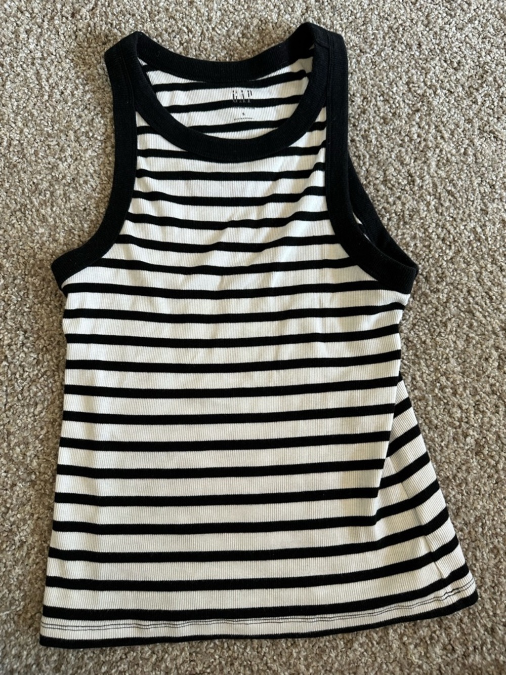 Gap Women’s Black & White Stripe Tank Top small